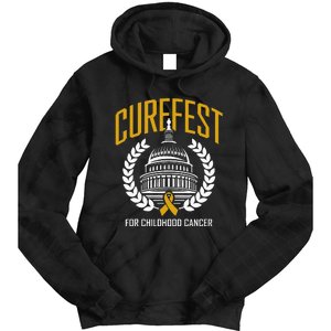 Curefest For Childhood Cancer 2024 In September We Wear Gold Tie Dye Hoodie