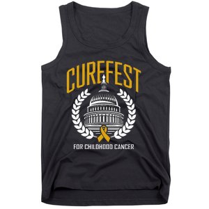 Curefest For Childhood Cancer 2024 In September We Wear Gold Tank Top