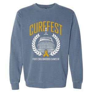 Curefest For Childhood Cancer 2024 In September We Wear Gold Garment-Dyed Sweatshirt