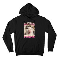 Certified Freak Cat Meme Offensive Memes Funny Cat Love Hoodie