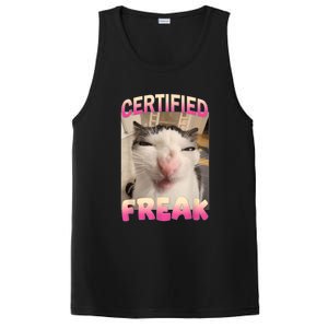 Certified Freak Cat Meme Offensive Memes Funny Cat Love PosiCharge Competitor Tank