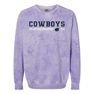 Cowboys Fan Colorblast Crewneck Sweatshirt