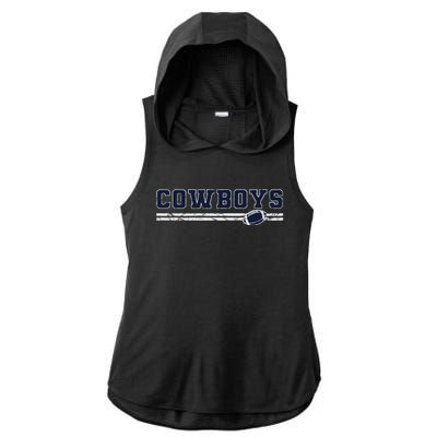 Cowboys Fan Ladies PosiCharge Tri-Blend Wicking Draft Hoodie Tank