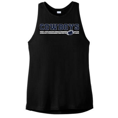 Cowboys Fan Ladies PosiCharge Tri-Blend Wicking Tank