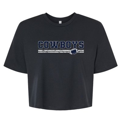 Cowboys Fan Bella+Canvas Jersey Crop Tee