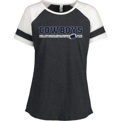 Cowboys Fan Enza Ladies Jersey Colorblock Tee