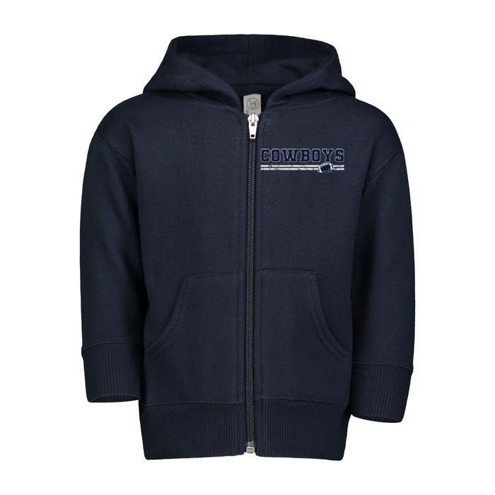 Cowboys Fan Toddler Zip Fleece Hoodie