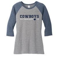 Cowboys Fan Women's Tri-Blend 3/4-Sleeve Raglan Shirt