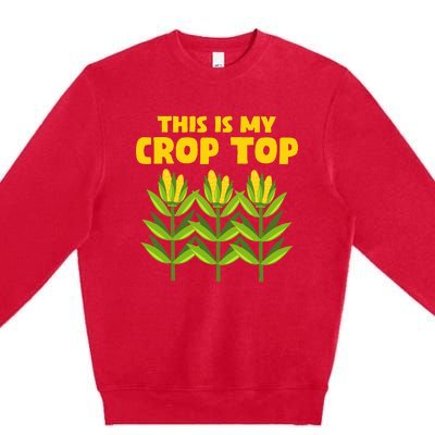 Crop Farming Corn Corn Cob Premium Crewneck Sweatshirt