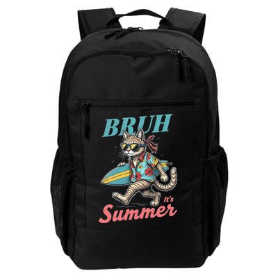 Cool Funny Cat In Shades Bruh Its Summer Surfboard Vacation Backpack