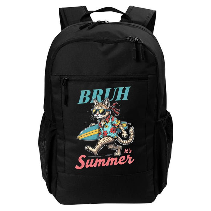 Cool Funny Cat In Shades Bruh Its Summer Surfboard Vacation Backpack