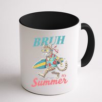Cool Funny Cat In Shades Bruh Its Summer Surfboard Vacation Mug