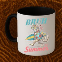Cool Funny Cat In Shades Bruh Its Summer Surfboard Vacation Mug