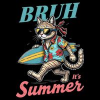 Cool Funny Cat In Shades Bruh Its Summer Surfboard Vacation Baby Bodysuit