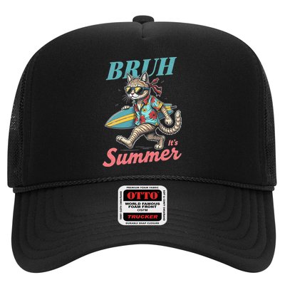 Cool Funny Cat In Shades Bruh Its Summer Surfboard Vacation Hat