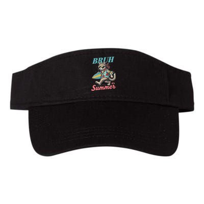 Cool Funny Cat In Shades Bruh Its Summer Surfboard Vacation Visor