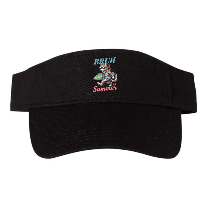 Cool Funny Cat In Shades Bruh Its Summer Surfboard Vacation Visor