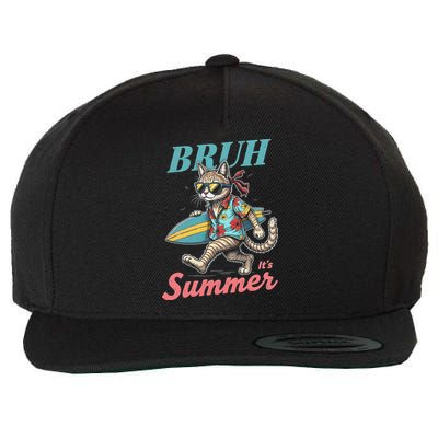 Cool Funny Cat In Shades Bruh Its Summer Surfboard Vacation Wool Snapback Cap