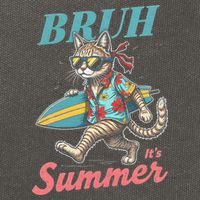 Cool Funny Cat In Shades Bruh Its Summer Surfboard Vacation Cotton Canvas Backpack
