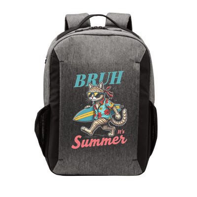 Cool Funny Cat In Shades Bruh Its Summer Surfboard Vacation Vector Backpack