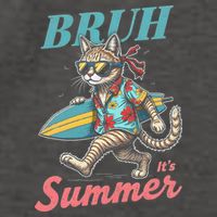 Cool Funny Cat In Shades Bruh Its Summer Surfboard Vacation Vector Backpack