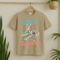Cool Funny Cat In Shades Bruh Its Summer Surfboard Vacation T-Shirt