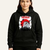 Catzilla Funny Cat Graphic Vintage For Cat Lover Hoodie