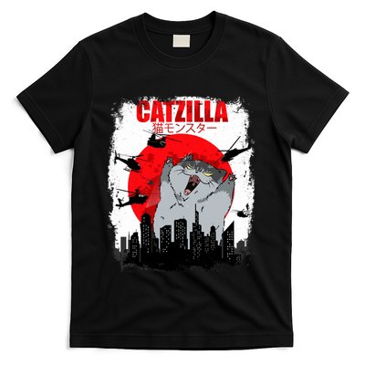 Catzilla Funny Cat Graphic Vintage For Cat Lover T-Shirt