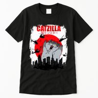 Catzilla Funny Cat Graphic Vintage For Cat Lover Tall T-Shirt