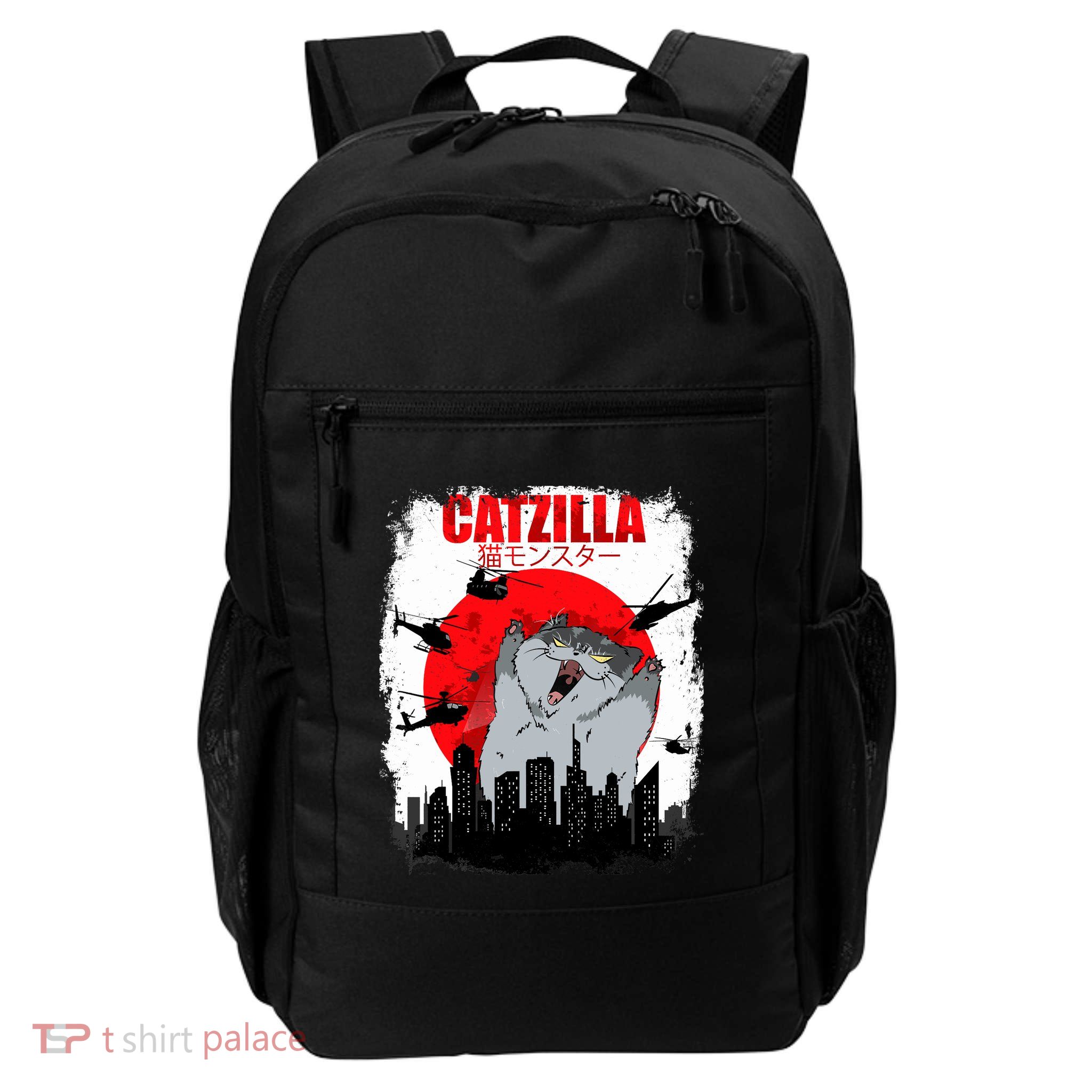 Catzilla Funny Cat Graphic Vintage For Cat Lover Backpack
