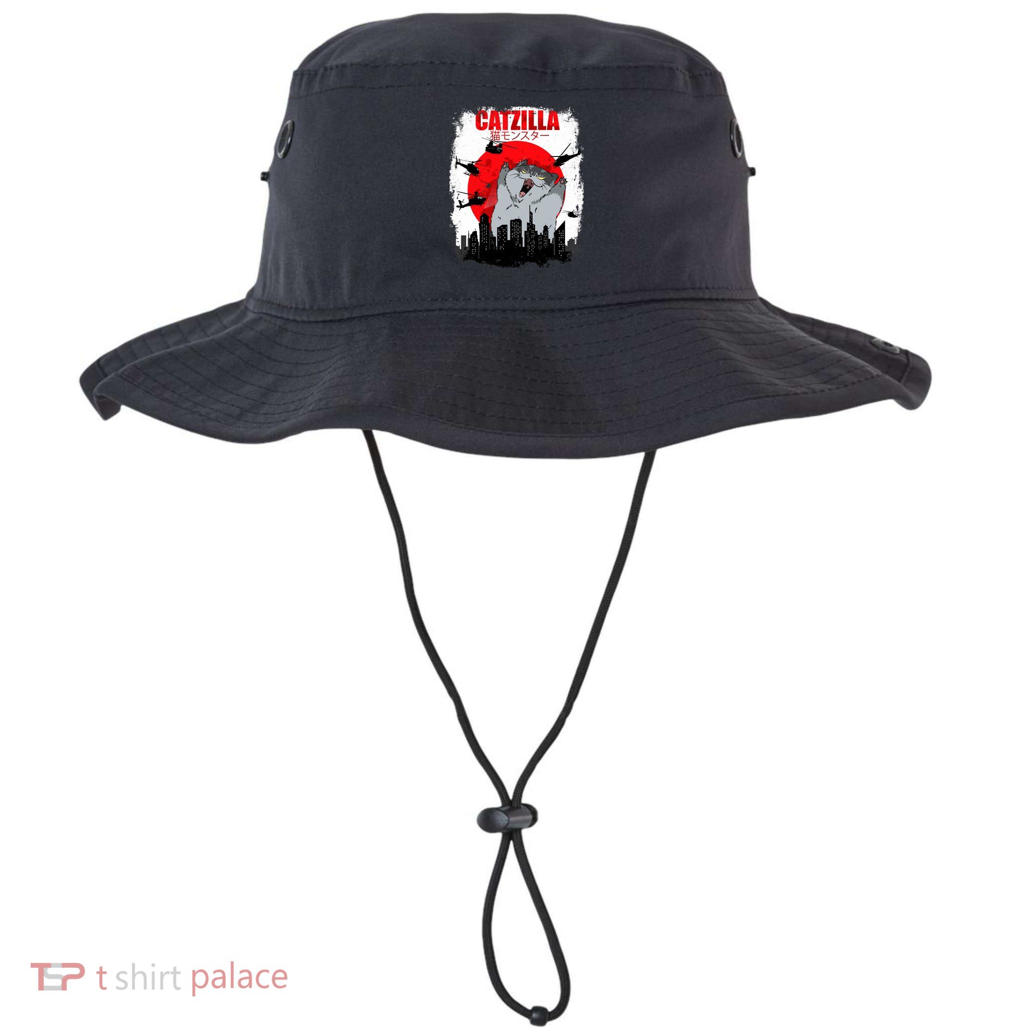 Catzilla Funny Cat Graphic Vintage For Cat Lover Bucket Hat
