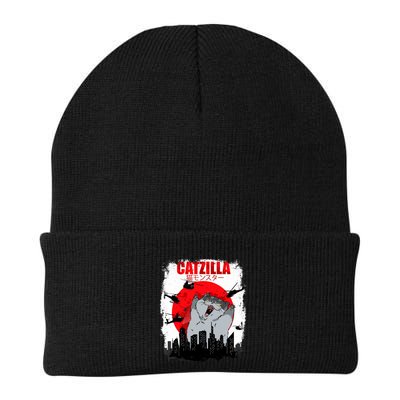 Catzilla Funny Cat Graphic Vintage For Cat Lover Beanie