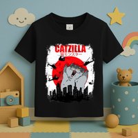 Catzilla Funny Cat Graphic Vintage For Cat Lover Toddler T-Shirt