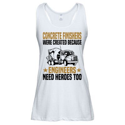 Concrete Finisher Construction Laborer Worker Cement Ladies Essential Flowy Tank