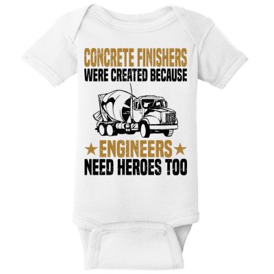 Concrete Finisher Construction Laborer Worker Cement Baby Bodysuit