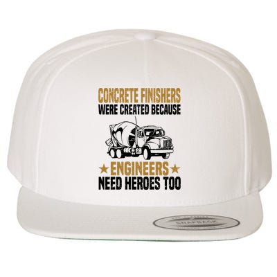 Concrete Finisher Construction Laborer Worker Cement Wool Snapback Cap