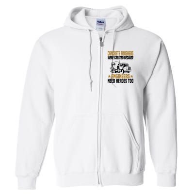 Concrete Finisher Construction Laborer Worker Cement Full Zip Hoodie