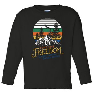 Conserve Freedom Cur Most Valuable Natural Resource Toddler Long Sleeve Shirt