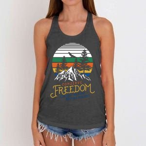 Conserve Freedom Cur Most Valuable Natural Resource Women's Knotted Racerback Tank