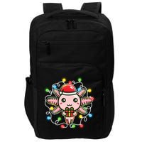 Cute Festive Christmas Santa Axolotl Impact Tech Backpack
