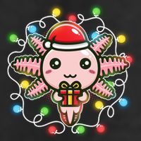 Cute Festive Christmas Santa Axolotl Adult Drive Performance Visor
