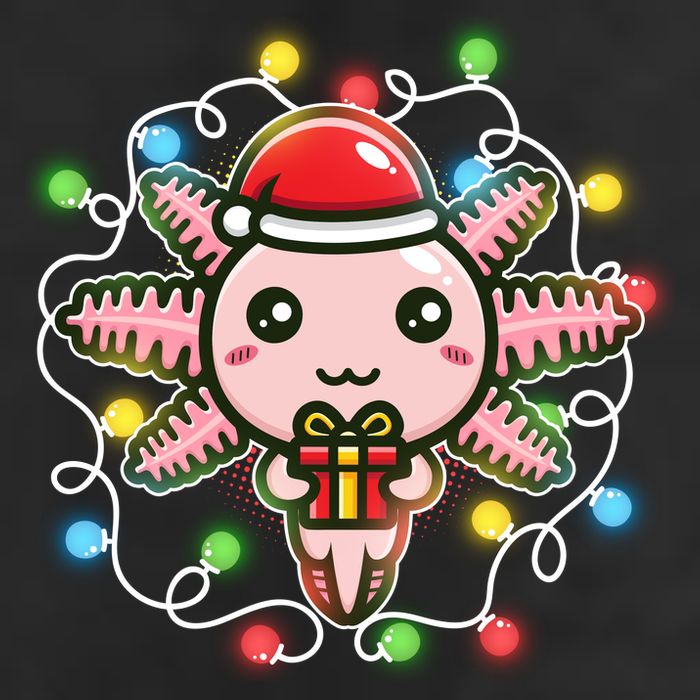 Cute Festive Christmas Santa Axolotl Adult Drive Performance Visor