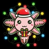 Cute Festive Christmas Santa Axolotl Mug