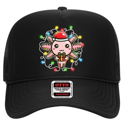 Cute Festive Christmas Santa Axolotl Trucker Hat