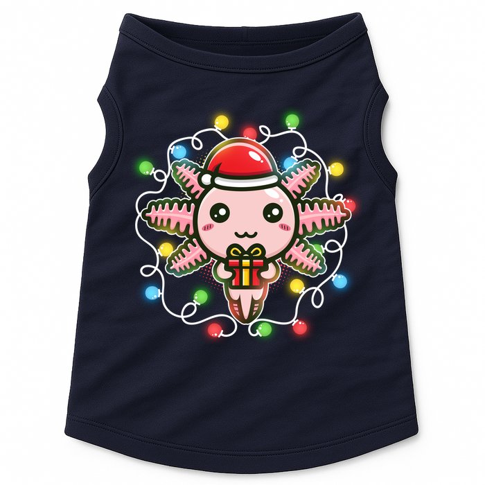 Cute Festive Christmas Santa Axolotl Doggie Tank