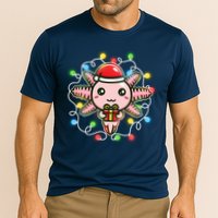 Cute Festive Christmas Santa Axolotl Cooling Performance Crew T-Shirt