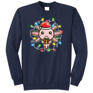 Cute Festive Christmas Santa Axolotl Sweatshirt