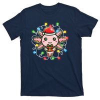 Cute Festive Christmas Santa Axolotl T-Shirt