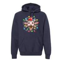 Cute Festive Christmas Santa Axolotl Premium Hoodie