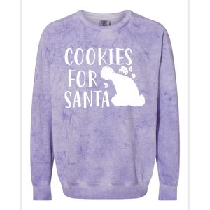 Christmas Funny Cookies For Santa Gift Colorblast Crewneck Sweatshirt